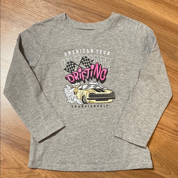 ✨8/$10. Garanimals. Gray Drifting Kids Long Sleeve Shirt. 4T - Picture 1 of 3